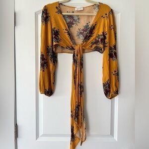 Hallelu shrug, marigold floral, size S